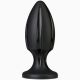 Анальний плаг із каналами для змащення Doc Johnson Platinum Premium Silicone — The Rocket — Black