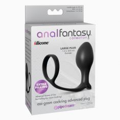 Анальна пробка з ерекційним кільцем - AFC Ass-Gasm CockRing Advanced Plug