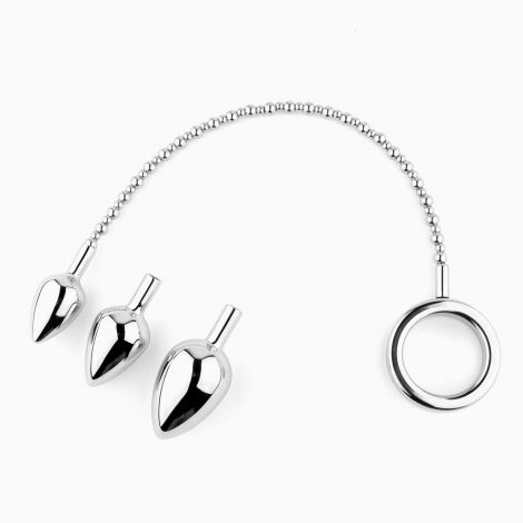 Анальна пробка зі змінними елементами - Jewellery Metal Anal Plug No. 4