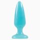 NS Novelties Firefly Pleasure Plug Medium - крупная анальная пробка светящаяся в темноте, 12,7х3,8 см (голубой)