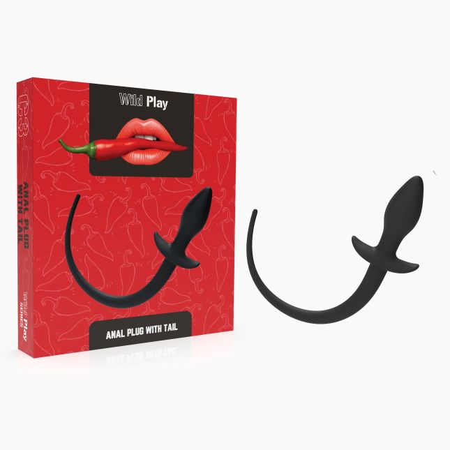 Анальна пробка - Erospace Wild Play Anal Plug With Tail C3