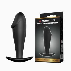 Анальна пробка - Pretty Love Anal Butt Plug Penis Shaped Black