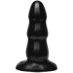 Анальная пробка Tripple Ripple Butt Plug Medium, 10,4х4 см (черный)