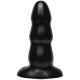 Анальная пробка Tripple Ripple Butt Plug Medium, 10,4х4 см (черный)