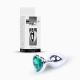Анальна пробка - Jewellery Silver Heart Plug Green