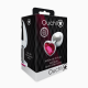 Анальна пробка - Ouch! Metal Butt Plug Medium Silver/Rubellite Pink