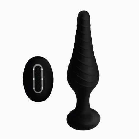 Silicone Vibrating Anal Plug with Remote Control - анальна пробка з дистанційним управлінням, 14.6х3.9 см