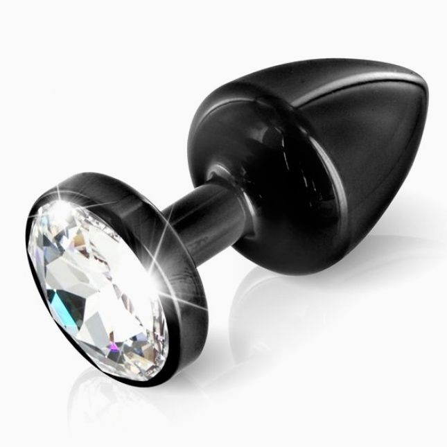 Анальна пробка із стразом Diogol ANNI round black 35мм
