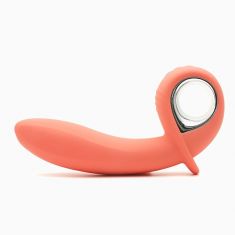 Анальний вібратор KISTOY Klein Orange з кінчиком, що надувається, unisex, діаметр 35-50мм