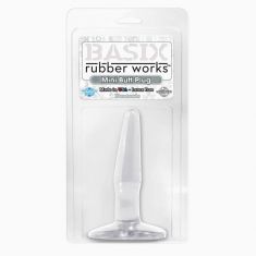 Анальная пробка - Basix Rubber Works, Mini Butt Plug, синий