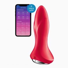 Анальная смарт вибропробка с жемчужным массажем Satisfyer Rotator Plug 1+ Red