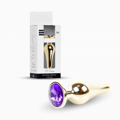 Анальна пробка - Jewellery Gold Long Plug Purple