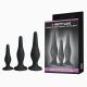 Анальні пробки - Pretty Love Begginer's Mini Anal Kit Black