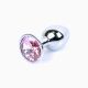 Анальна пробка - Jewellery Silver Plug - Light Pink