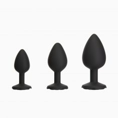 Набір силіконових анальних пробок BMS Roses Til’ Dawn Silicone Anal Plug Kit Starter Kit Black