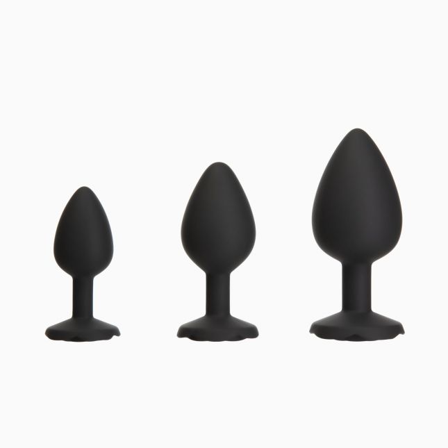 Набір силіконових анальних пробок BMS Roses Til’ Dawn Silicone Anal Plug Kit Starter Kit Black