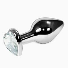 Анальна пробка - Rosebud Heart Plug Clear