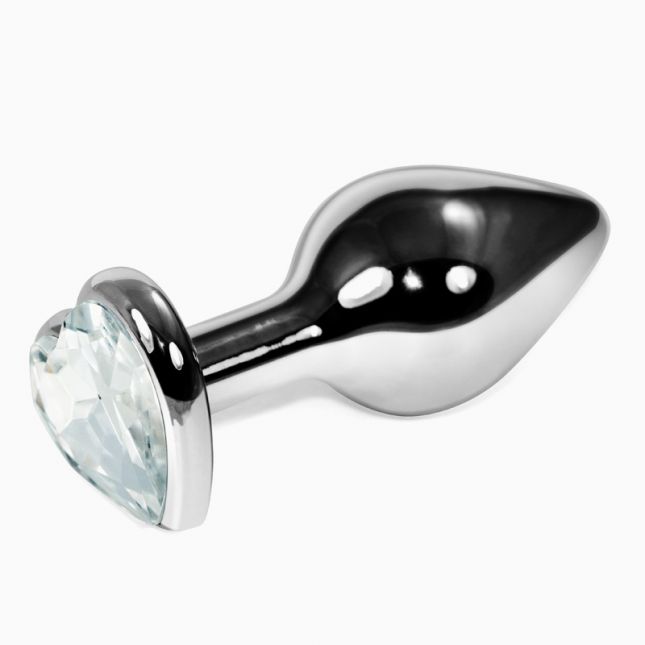 Анальна пробка - Rosebud Heart Plug Clear
