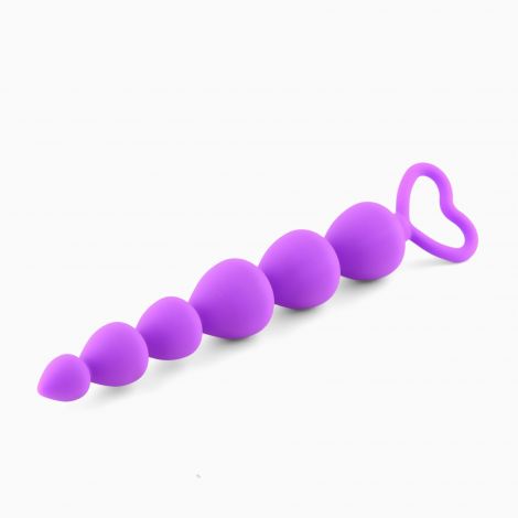 Анальний ланцюжок - Anal Beads Heart Purple