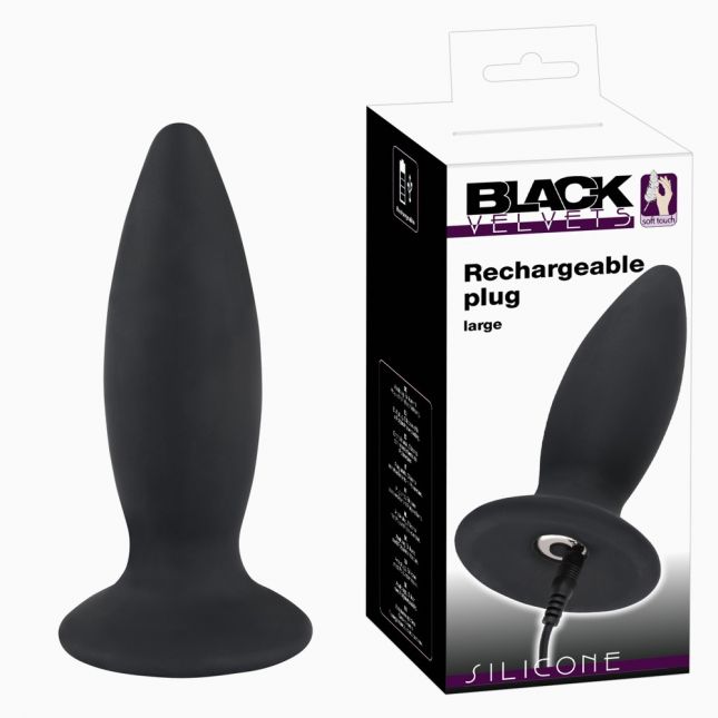 Анальна пробка - Black Velvets Recharge Plug L