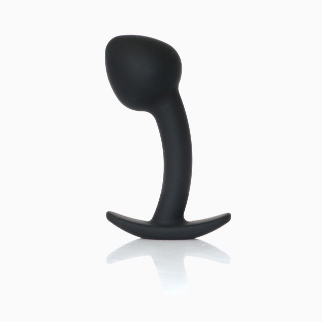 Анальна пробка - Silicone Black Curved Plug L