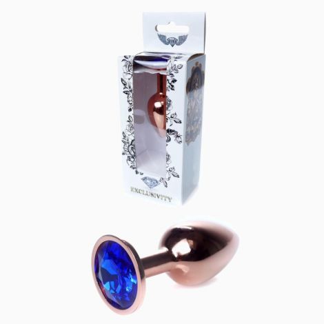 Анальна пробка - Jewellery Red Gold Plug Dark Blue