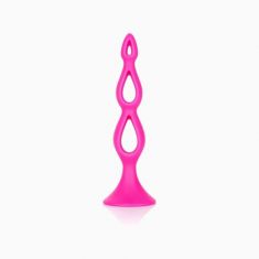 CalExotic Booty Call Silicone Triple Probe - тройная полая анальная пробка, 10,25х3,25 см (розовый)