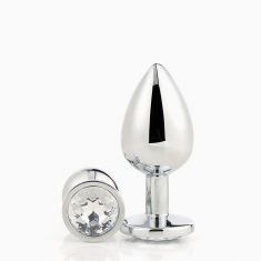 Анальна пробка - GLEAMING LOVE SILVER PLUG MEDIUM