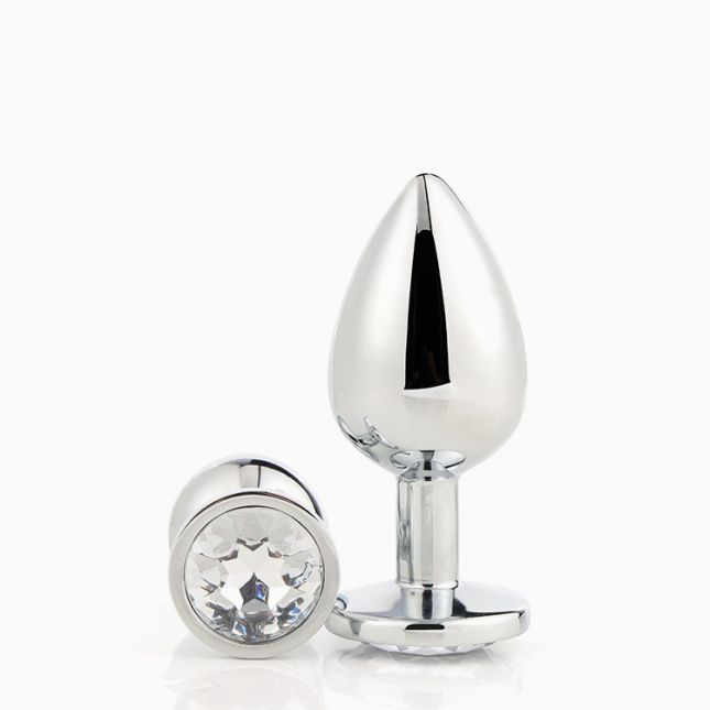 Анальна пробка - GLEAMING LOVE SILVER PLUG MEDIUM
