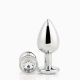 Анальна пробка - GLEAMING LOVE SILVER PLUG MEDIUM