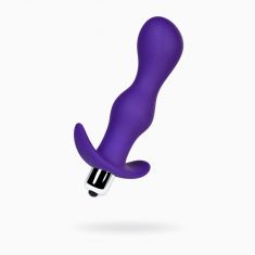 Анальная пробка с вибрацией A-Toys By Toyfa размера L, влагостойкая, силикон, фиолетовая, 14 см