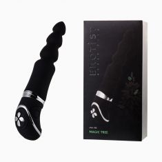 Анальный вибростимулятор Erotist, силикон, черный, 20,7 см