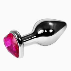 Анальна пробка - Rosebud Heart Plug Fuchsia