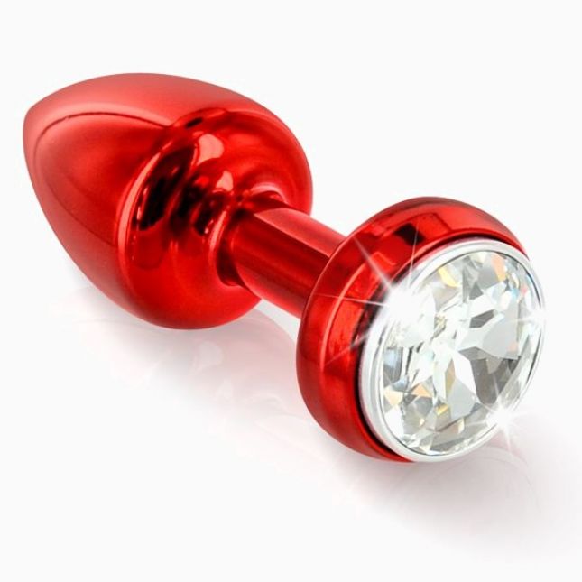 Анальна вібропробка із стразом Diogol Annixitting red 34мм