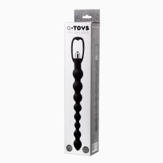 Анальний ланцюжок Toyfa A - Toys з вібрацією, силікон, чорний, 34 см Анальний ланцюжок Toyfa A - Toys з вібрацією, силікон, чорний, 34 см