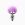 Металева анальна пробка Кролячий хвостик Alive Fluffy Twist Plug M Purple, діаметр 3,4 см
