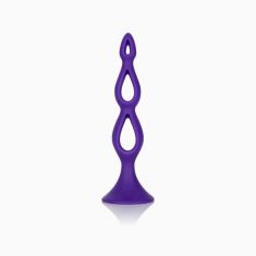 CalExotic Booty Call Silicone Triple Probe - тройная полая анальная пробка, 10,25х3,25 см (фиолетовый)