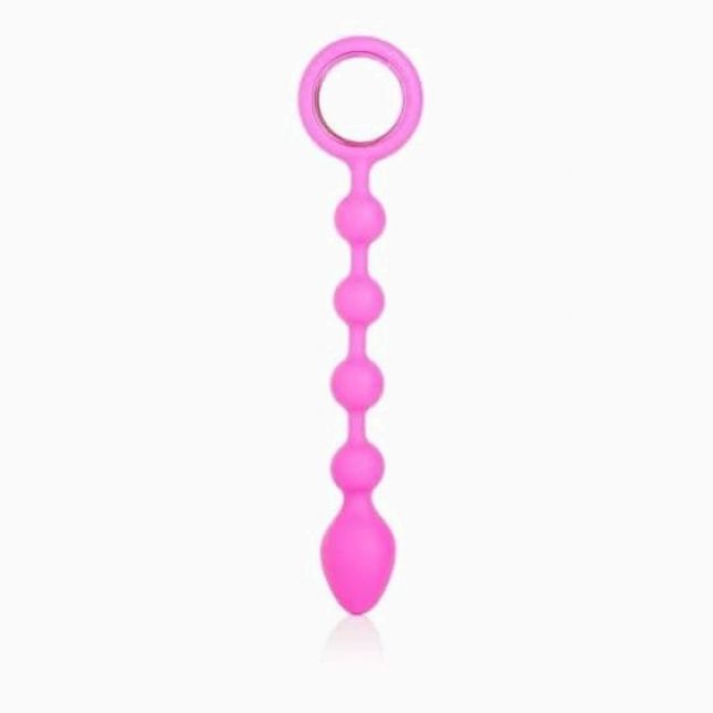 CalExotics Booty Call Booty Climaxer - анальная цепочка, 20,25х3,25 см (розовый)