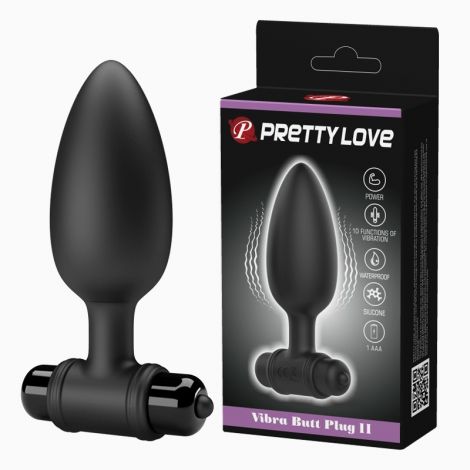 Анальна пробка - Pretty Love Vibra Butt Plug II Black