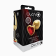 Анальна пробка - Ouch! Metal Butt Plug Medium Gold/Ruby Red