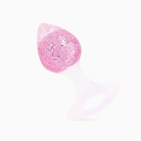 Анальна пробка Liebe Seele Heart-shaped Crystal Anal Plug - Pink Medium