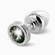 Анальная пробка со стразом Diogol ANNI round silver Карбонадо 25мм
