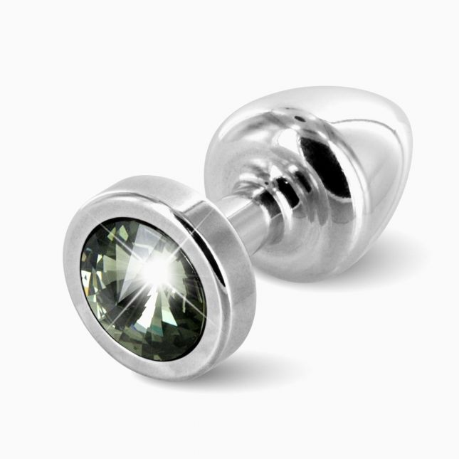 Анальна пробка із стразом Diogol ANNI round silver Карбонадо 25мм