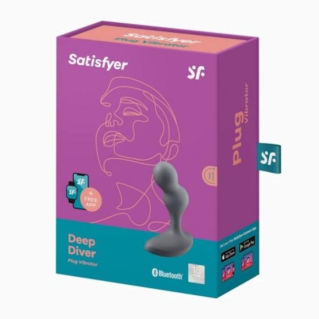 Анальна пробка - Satisfyer Deep Diver Grey (App)