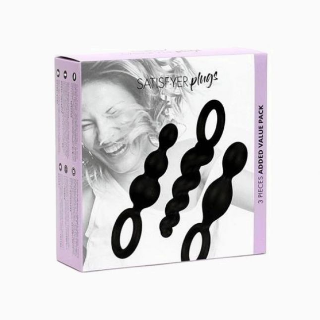 Набір анальних пробок - Satisfyer Plugs Black