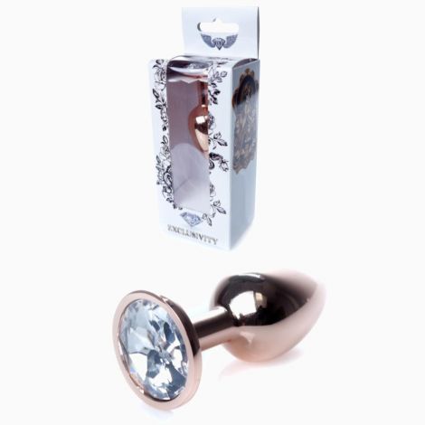 Анальна пробка - Jewellery Red Gold PLUG- Clear