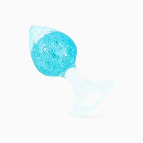 Анальна пробка Liebe Seele Heart-shaped Crystal Anal Plug - Blue Small