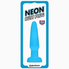 Анальная пробка - Neon Butt Plug, синий
