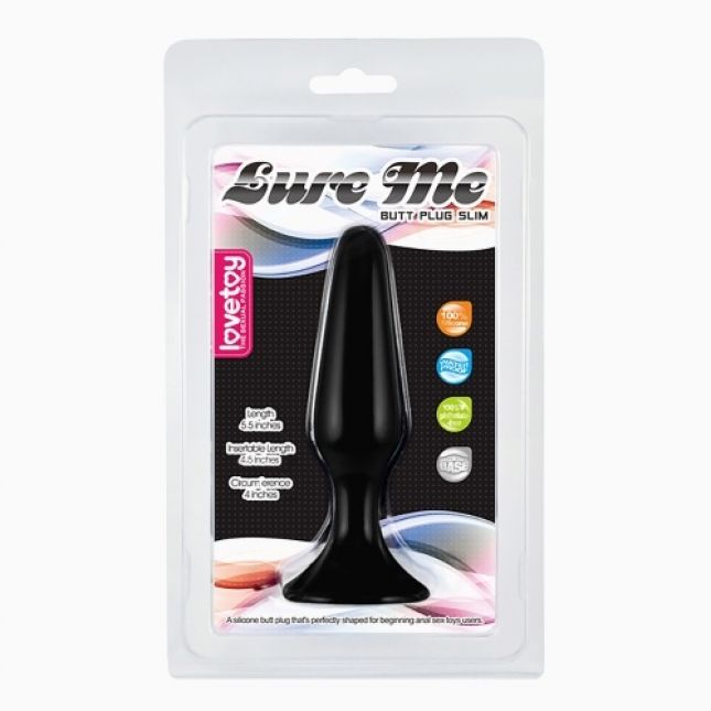 Анальная пробка - Lure Me Silicone Anal Plug Black L