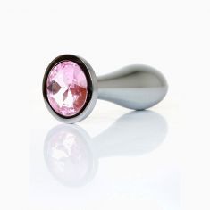 Анальна пробка - Jewellery Silver Plug M Pink